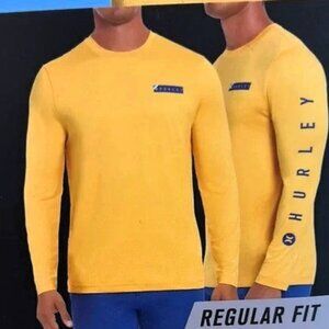 Hurley Men's Yellow Long Sleeve Sunshirt